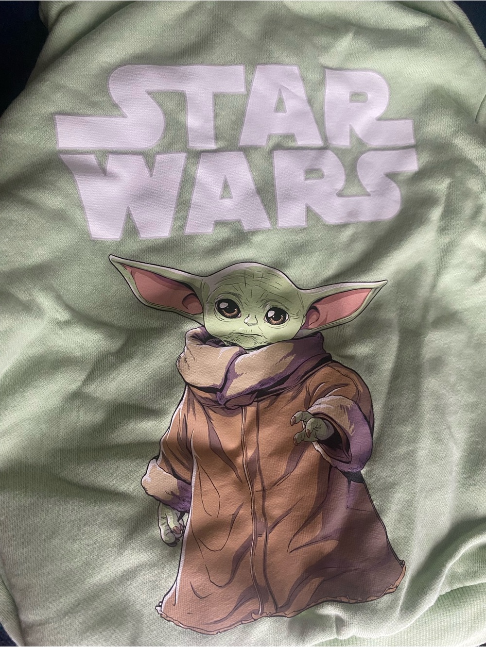 H&M Kids Star Wars Grogu Graphic Sweatshirt - Light Green & Brown
